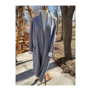 Tahari Longline Cardigan Sweater Duster Wool Blend